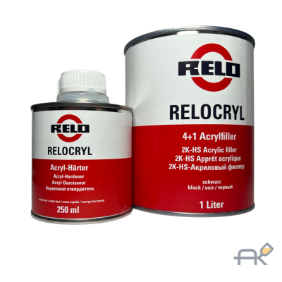 Грунт RELOCRYL 4+1 2k-HS ACRYL FILLER 1л+0.25л чёрный
